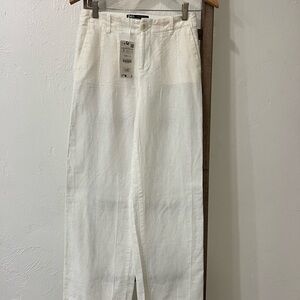 Zara Linen White Trousers